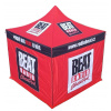 SET - Nožnicový párty stan 4x4 m s jednostrannou potlačou Typ konštrukcie: BIG HEXAGON, POTLAČ - strecha + bočnice: střecha + 4x bočnice, Gramáž polyesteru: 230 g/m2
