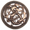 Outfit4Events vikingské brošňa Ohnivý drak, 49 mm