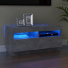 zahrada-XL TV skrinka s LED svetlami betónovo-sivá 80x35x40 cm 804449
