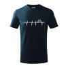 EKG pivo - Tričko detské bavlnené - 146 cm/10 rokov ( Tmavomodrá (takmer čierna) )