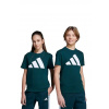 Detské bavlnené tričko adidas zelená farba, s potlačou, JV9871 176