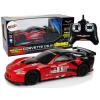 LEAN TOYS R/C športové auto 1:24 Corvette C6.R Červená 2.4 G svetlá