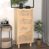zahrada-XL Komoda hnedá 40x30x90 cm masívna borovica a prírodný ratan 345644