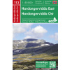 Hardangervidda východ - turistická mapa