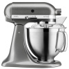 KitchenAid Artisan 5KSM185 stříbřitě šedá (5KSM185PSEMS) + Akční set KitchenAid kovový mlýnek na maso 5KSMMGA