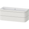 DURAVIT Happy D.2 Plus c-bonded závesná skrinka s nábytkovým umývadlom bez otvoru, 2 zásuvky, 1175 x 490 x 480 mm, nordická biela matná lakovaná, HP4639N39390000