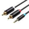 Vention BCLBI audio kábel 3 m 3.5mm TRRS 2 x RCA Čierna (BCLBI)