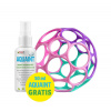OBALL Hračka Oball™ Classic 10 cm 0 m+ & Aquaint 100% eko čistiaca voda 50 ml Ružovo/fialová