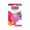 KONG Puppy Ball - gumená, mäkká loptička pre šteniatko, s otvorom na vypchávanie, ružová - M/L, 8cm