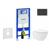 Geberit Duofix Set predstenovej inštalácie, klozetu Oudee Vortex a dosky softclose, tlačidlo Sigma20, matná čierna/čierna SANI11CA5150