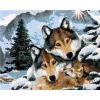 Maľovanie podľa čísel – Vlci a zimná krajina (Howard Robinson), 40 × 50 cm, bez rámu a bez napnutia plátna 8596530060321