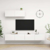 zahrada-XL TV skrinky 3 ks, biele, kompozitné drevo 3078703