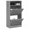 Botník šedý sonoma 60 x 34 x 116 cm kompozitní dřevo Šedá 840020