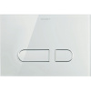 DURAVIT DuraSystem dvojčinné ovládacie tlačidlo A1 pre WC, sklo, biela, WD5002012000