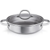 TESCOMA Panvica hlboká SteelCRAFT s pokrievkou 28 cm, 2 úchyty