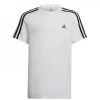 adidas 3 Stripe Essentials T-Shirt Junior White/Black 7-8 Years