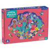 Mudpuppy Zátoka morských víl - puzzle v tvare mušle 75 dielikov