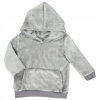 Mikina - Detská mikina Ostatné (rôzne) veľkosť 98 dlhé sivé rukávy (Mikina r.98 Izolovaný sivý plyšový klokan)