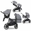 Súrodenecký kočík EasyGo Duoflex Cloudy Gray 2 športové časti 1 vanička