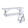 Cateringový stôl skladací - plastový dĺžka 180cm + STOLIČKY