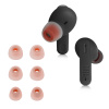 kwmobile 6x Silikonový Ear Tips for JBL Tune 230 NC TWS / T230NC - 3 Sizes - Náhradní Earbud Tips for In-Ear Headphones - bílá