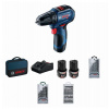 BOSCH GSR 12V-30, akumulátorový vrtací šroubovák, 0 – 420 / 0 – 1.600 ot/min, 8 mm, sada bitů a vrtáků, brašna (06019G9001)