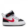 Nike Court Borough Mid 2 Baby/Toddler Shoe White/Blk/red C4 (20)