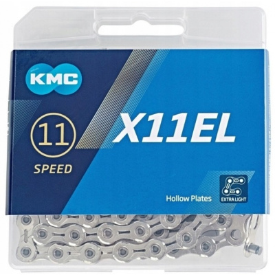 Reťaz bicyklov KMC X11EL 11/ (5,5 mm) (KMC X11EL Silver reťaz 118 OG 11-row CLIP)