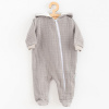 Dojčenský mušelínový overal s kapucňou New Baby Comfort clothes sivá 56 (1-2m) Sivá