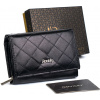 Rovicky Čierna malá dámska kožená prešívaná peňaženka V136 [DH] R-RD-02-GCL-Q ONE SIZE