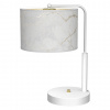 EUlight Stolná lampa Senso, 1x biele/zlaté textilné tienidlo, w
