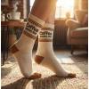 PEGADA SOCKS Vrúbkované ponožky Pegada Coffee Saves Me Veľkosť: EUR 36-44