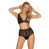 Set Obsessive Klarita 2-pcs set Farba: Čierna, Veľkosť: S/M