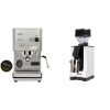 Profitec GO, brushed stainless steel + Eureka Mignon Zero, BL white