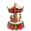 Kolotoč hracia skrinka vianočný Mikuláš sane 17x10