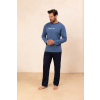 Regina 494 dlhé/r 2XL Z25/26 pánske pyžamo tmavě modrá XXL
