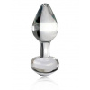 Sklenený análny kolík Pipedream Icicles No. 44 priehľadný