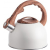 Čajník MagicHome, pískací, biely, 2500 ml