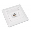 Solarix zásuvka CAT5E UTP 1 x RJ45 pod omítku bílá, SX9-1-5E-UTP-WH