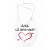 Nepremokavý podbradník, 24 x 27 cm - Ahoj, už jsem tady! Baby Nellys - biely Baby Nellys 8596309400525