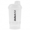 BioTech šejker 300 + 150 ml transparentný