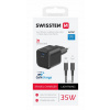 Swissten 35W UBS - C Travel Charger With USB Cable 1.2m - 22070250 - Black