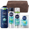 Súprava kozmetiky NIVEA Men Fresh Kick na telo a tvár 4 kusy
