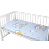 Baby Nellys Prestieradlo bavlna Premium Medvedík na rebríku modré 70x140