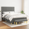 zahrada-XL Boxspring posteľ s matracom tmavosivá 140x200 cm látka 3137158