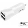 Nabíjačka do auta FIXED s výstupom 2xUSB, 15W Smart Rapid Charge, biela FIXCC15-2U-WH