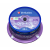 VERBATIM DVD+R DL AZO 8,5GB, 8x, spindle 25 ks 43757