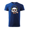 Sablio Tričko s potlačou Panda - modré 4XL