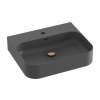 Ravak Ceramic - Umývadlo 55x45 cm, s prepadom, otvor na batériu, antracit XJX03155005