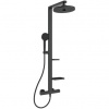 Ideal Standard ALU+ Sprchový systém Ceratherm s nástennou termostatickou batériou, zamatovo čierny BD583XG